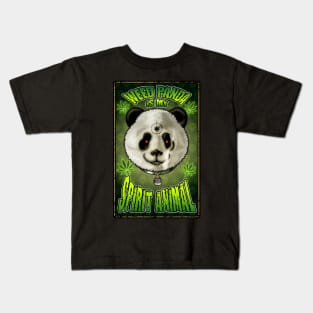 Weed Panda is my spirit animal Kids T-Shirt